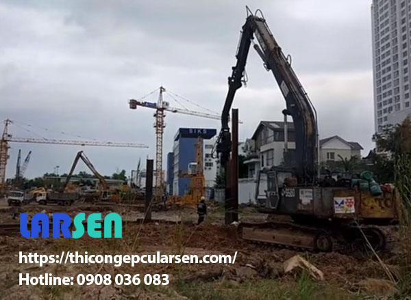 Thi công cừ larsen