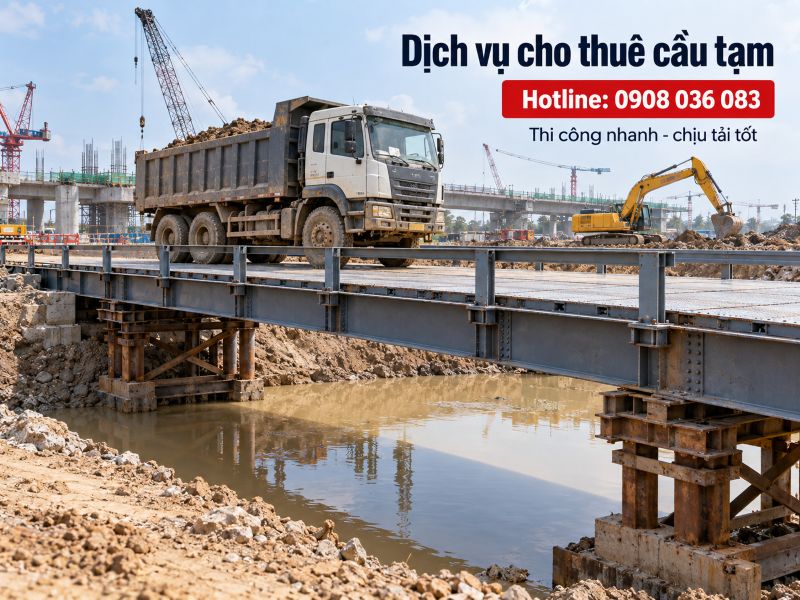 Dịch vụ cho thuê cầu tạm công trình - Thi công nhanh, chịu tải tốt