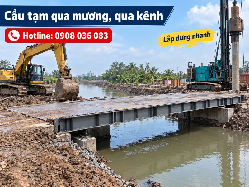 Dịch vụ cho thuê cầu tạm công trình - Thi công nhanh, chịu tải tốt