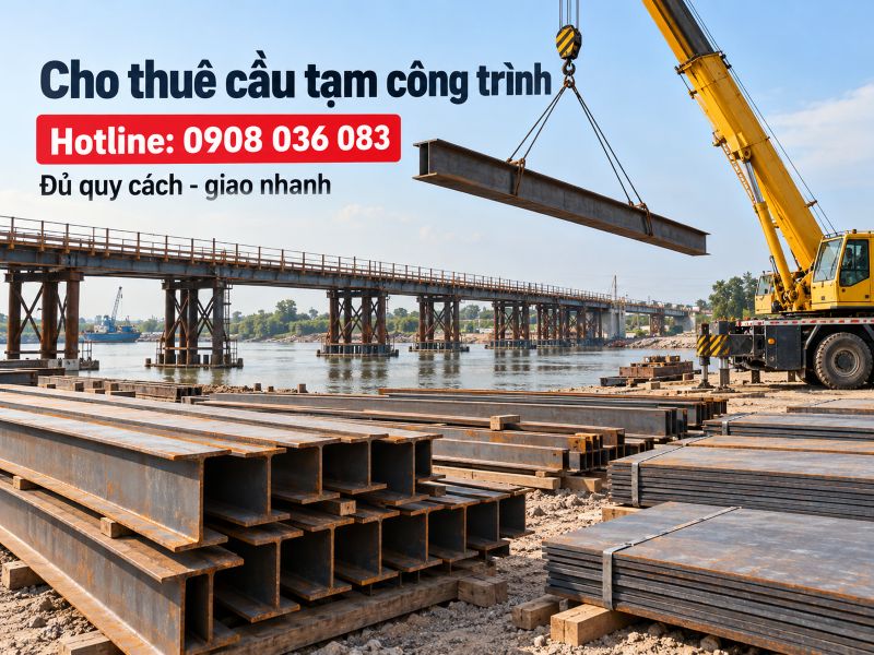 Dịch vụ cho thuê cầu tạm công trình - Thi công nhanh, chịu tải tốt
