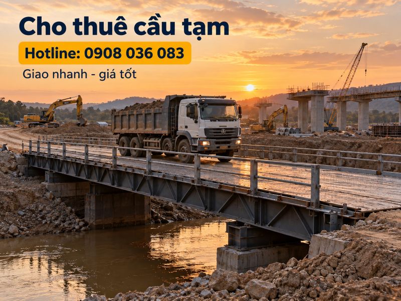 Dịch vụ cho thuê cầu tạm công trình - Thi công nhanh, chịu tải tốt
